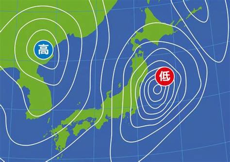 東低西高|気圧配置 気団・前線・気圧配置・天気図・気圧系の発達、移動。